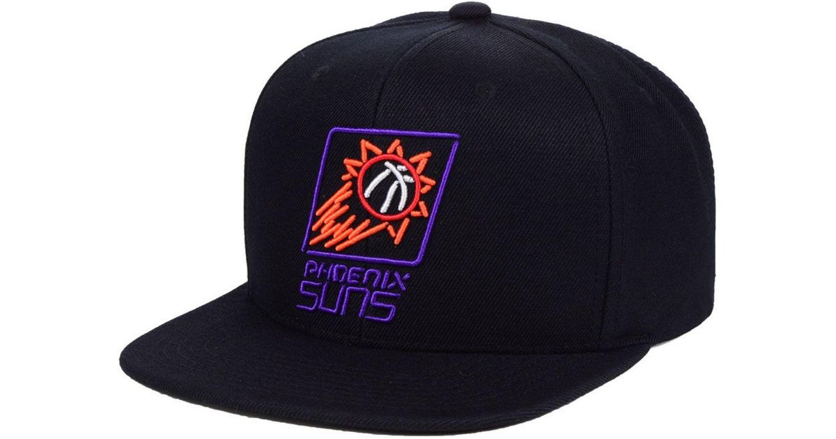 Mitchell & Ness Synthetic Phoenix Suns Team Color Neon Snapback Cap in  Black for Men | Lyst