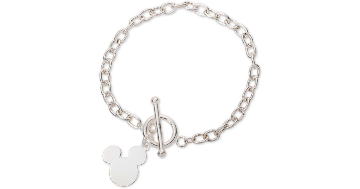 Disney, Moments Sparkling Mickey Mouse & Snake Chain Bracelet | PANDORA