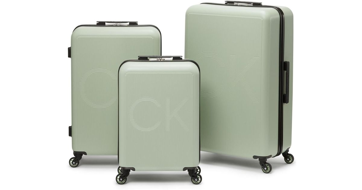 Calvin Klein Vision Suitcase Set in Green Lyst