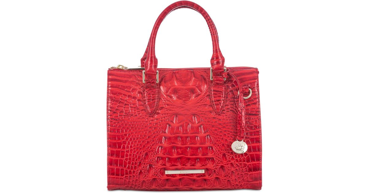 Brahmin Melbourne Anywhere Convertible Satchel in Brown Lyst