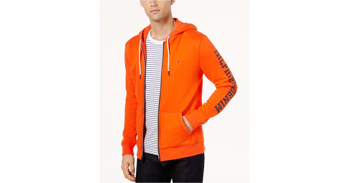 tommy hilfiger hoodie orange