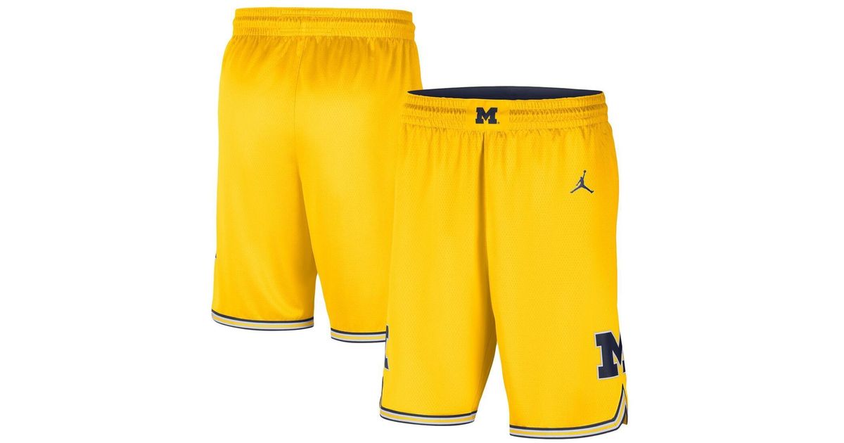 Nike Michigan Wolverines Limited Performance Basketball Shorts in Yellow for Men Lyst