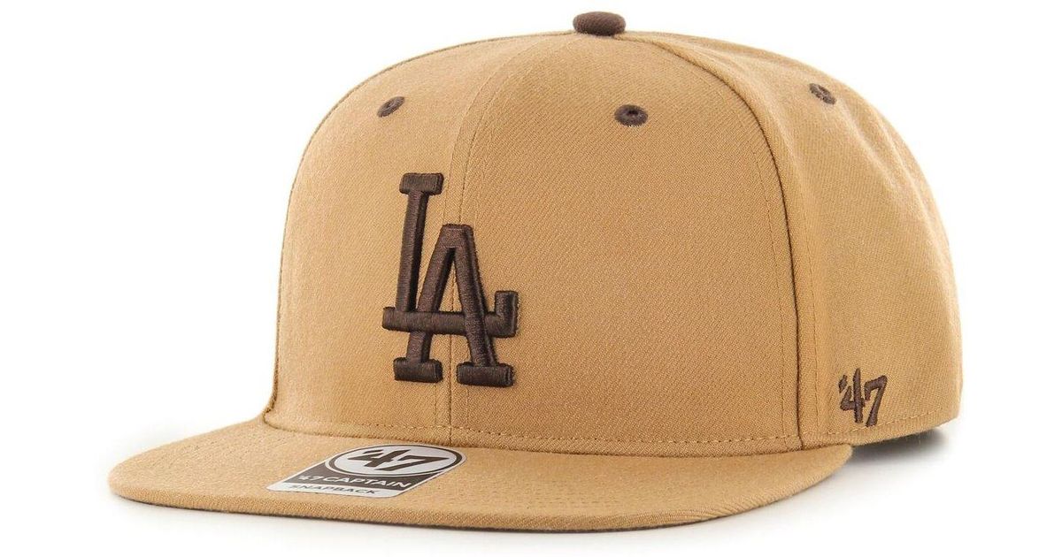 47 Brand Toffee Los Angeles Dodgers Captain Snapback Hat in