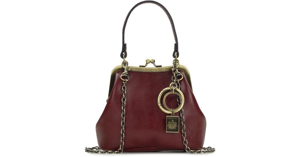 Portamonete Patricia Nash In Pelle Marrone Con Chiusura Kiss Lock E Portachiavi - Borse Firenze