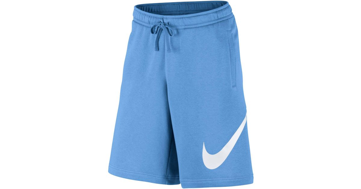 Nike Club Fleece Sweat Shorts in Blue for Men | Lyst