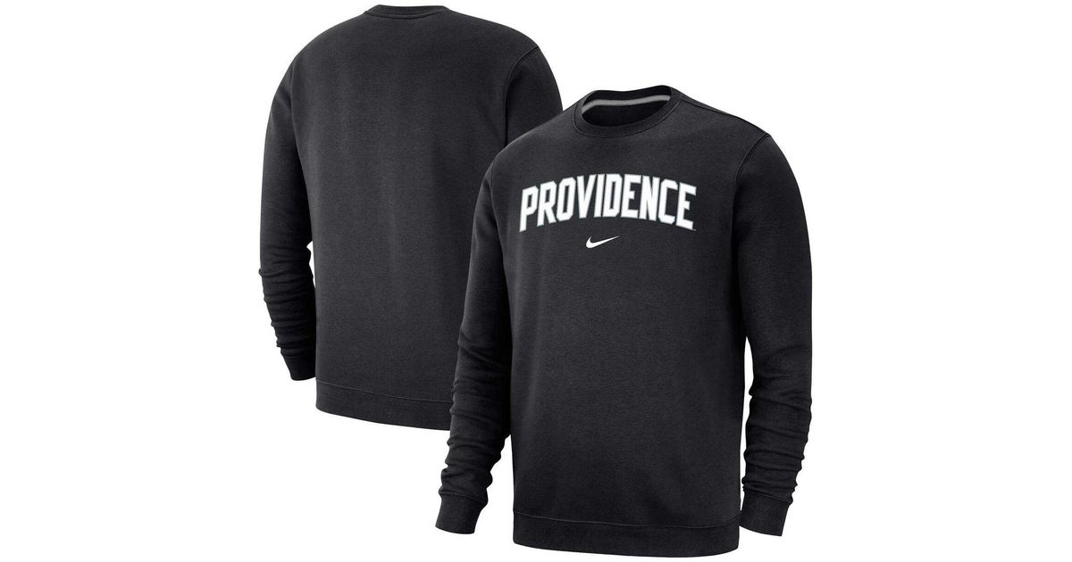 Nike Black Providence Friars Arch Club Fleece Pullover Sweatshirt for ...