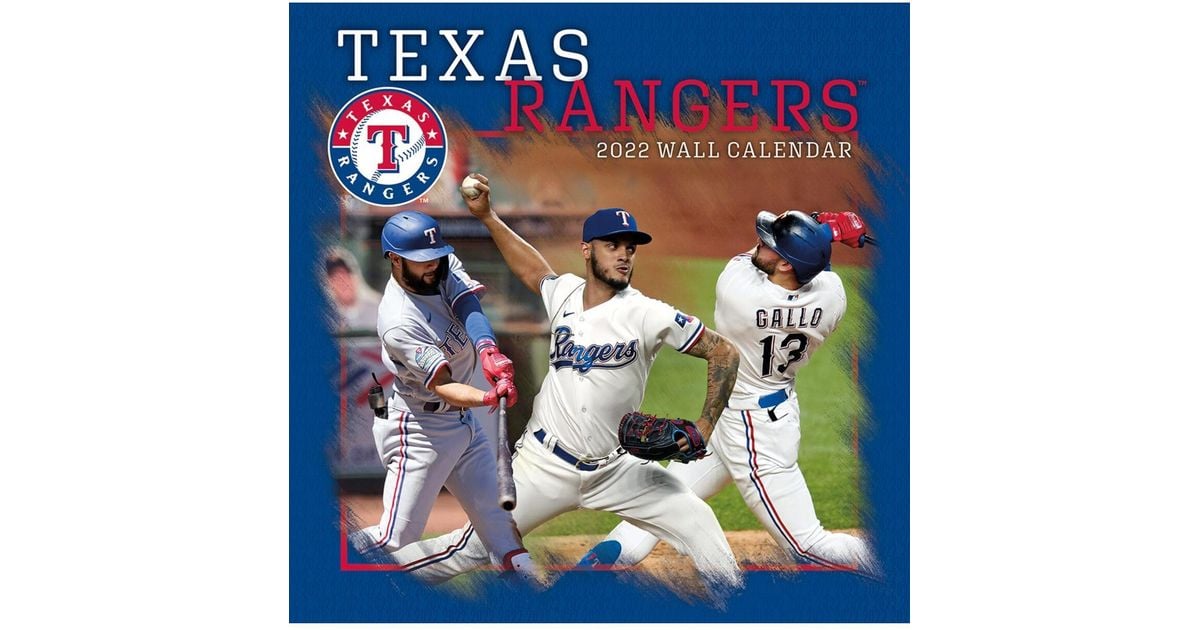 Turner Licensing Texas Rangers 2022 Wall Calendar in Blue Lyst