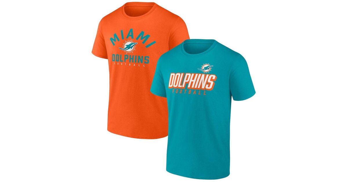 Fanatics Branded Aqua, Orange Miami Dolphins Player Pack Tshirt Combo Set for Men Lyst