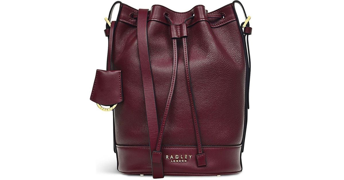 Radley Leather Peregrine Road Small Drawstring Crossbody Bag in Dark