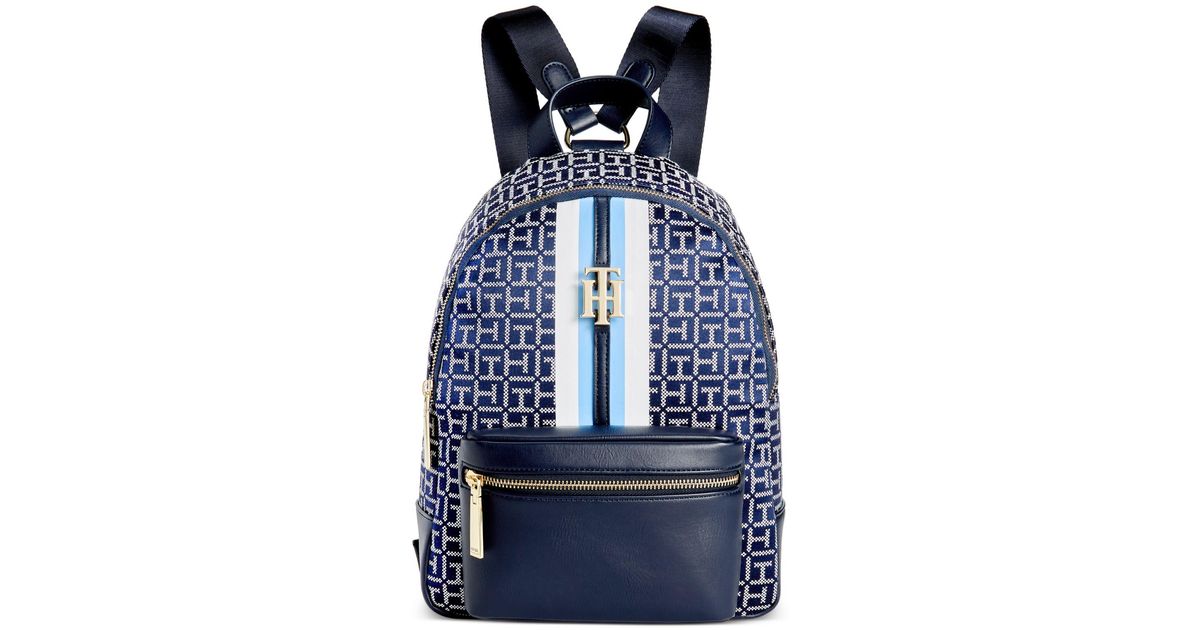 Tommy Hilfiger Jaden Plus Signature Monogram Backpack in Blue Lyst