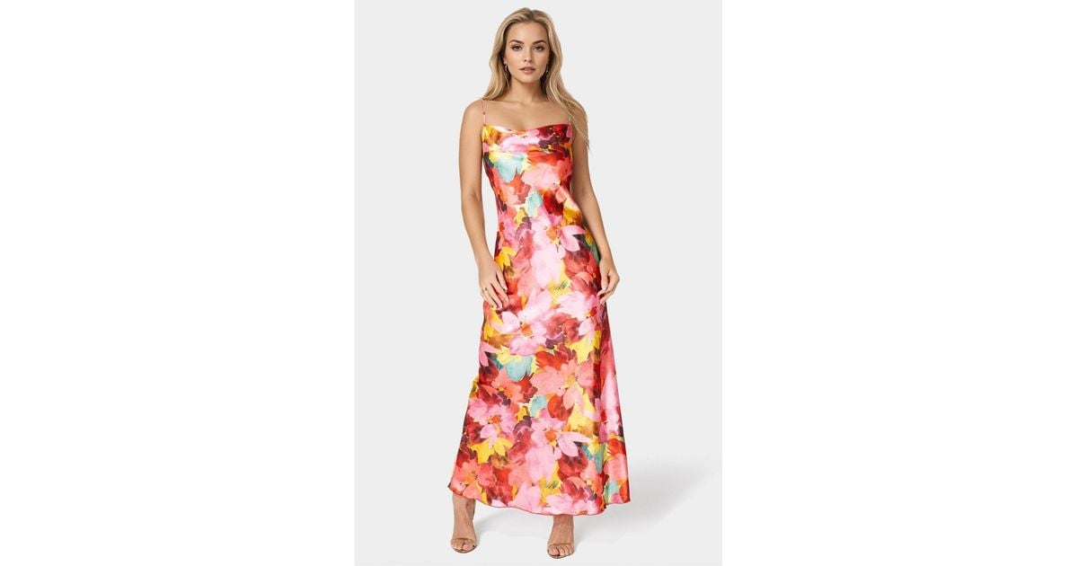 strapless open back dress Maxi Tunic Shirtdress in Midnight Poppy – Me&B main image 0