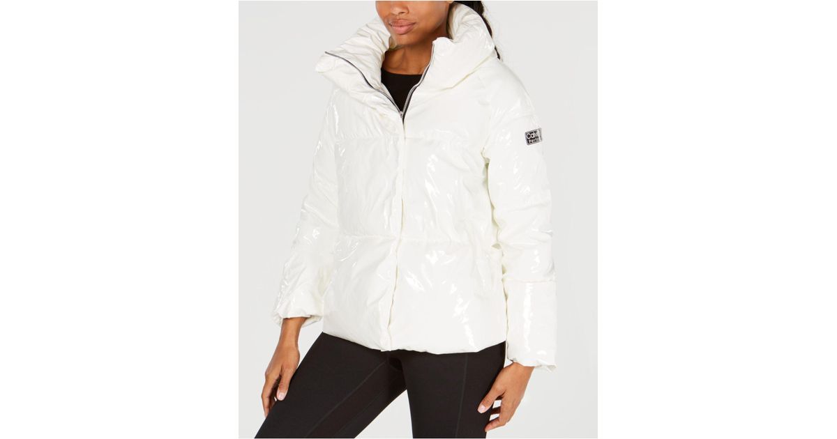 Calvin Klein Synthetic Performance Shiny Puffer Jacket in White - Lyst