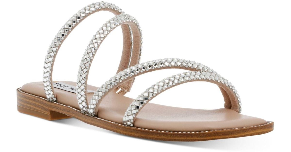 Steve Madden Starie Rhinestone Slide Sandals | Lyst