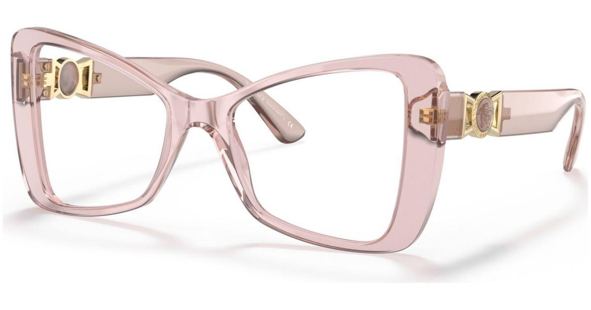 Versace Butterfly Eyeglasses Ve3312 in Transparent Pink (Pink) Lyst