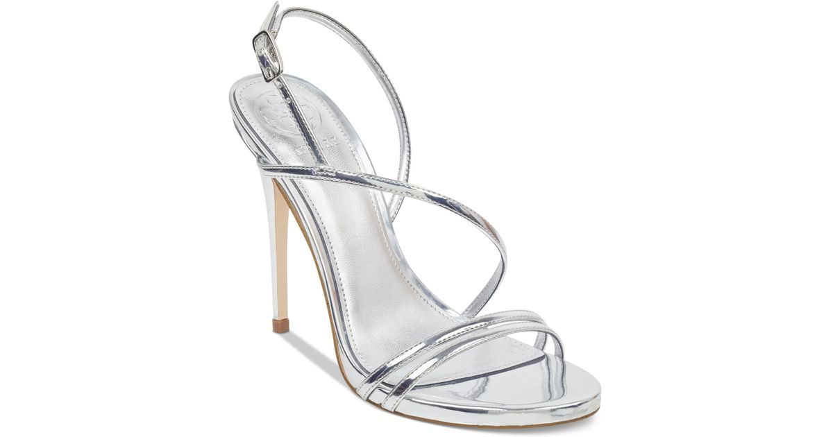 guess silver sandals