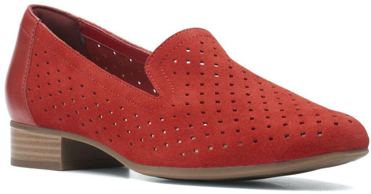 Clarks Suede Collection Juliet Hayes Shoes in Red Suede (Red) Lyst