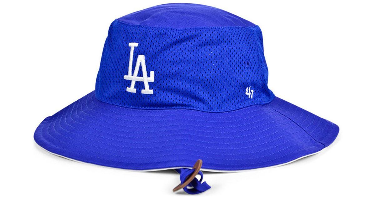 47 Brand Los Angeles Dodgers Panama Bucket in Blue for Men | Lyst