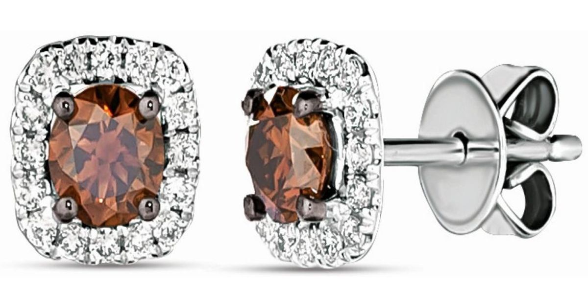 Le Vian Chocolate & Vanilla Diamond Earrings (.60 Ct. T.w. in White | Lyst