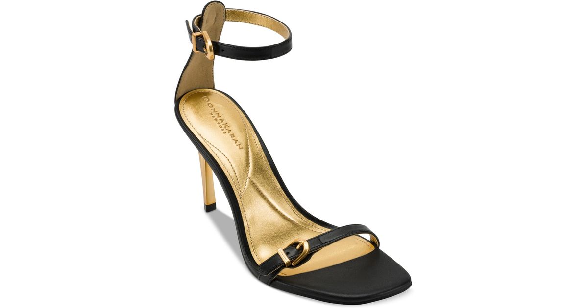 black and gold dress sandals RIXO Bridal Mavi Leather Heels