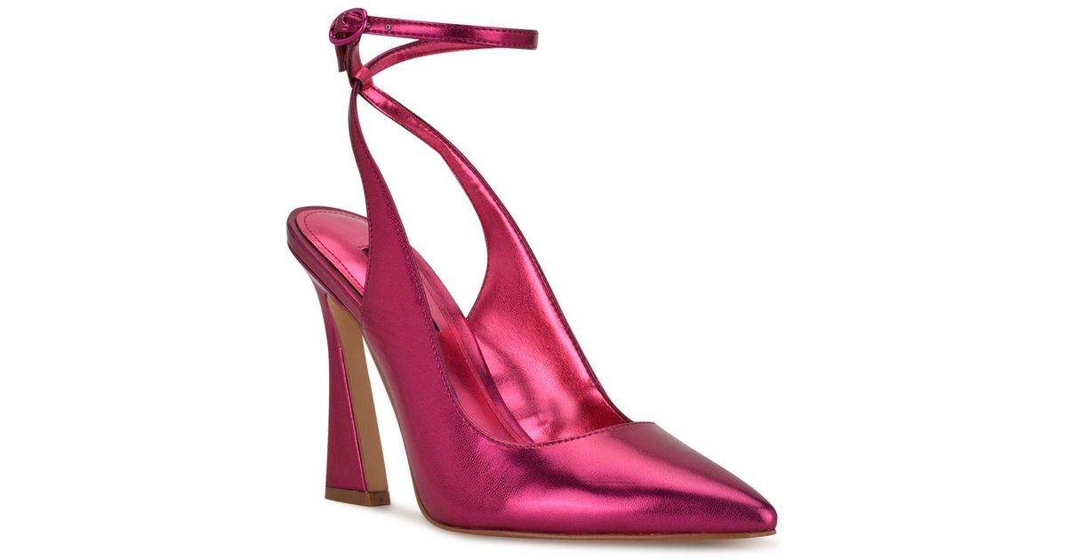 Nine West Tabita Ankle Strap Dress Pumps in Pink Lyst