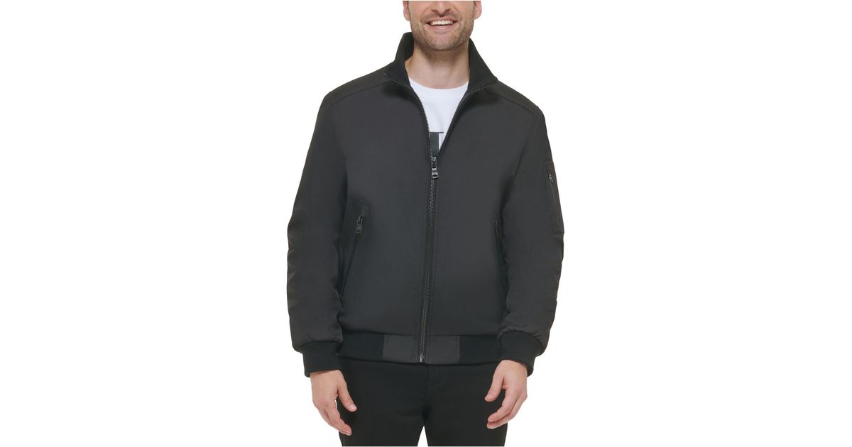 Calvin Klein Synthetic Classic Ripstop Bomber Jacket in Black for Men | Lyst