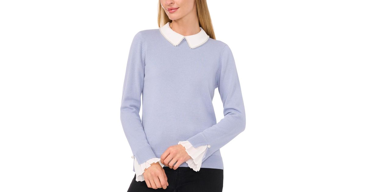 Drawn flowers Peter Pan collar blouse | Icône