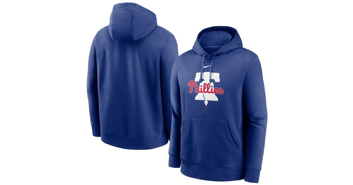 Nike Fleece Royal Philadelphia Phillies Alternate Logo Club Pullover ...