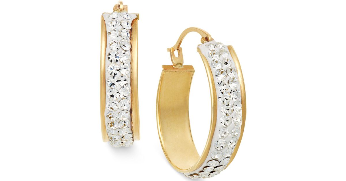 Macy's Gold Earrings Sale - Macy's Large Patterned Teardrop Shape Hoop ...