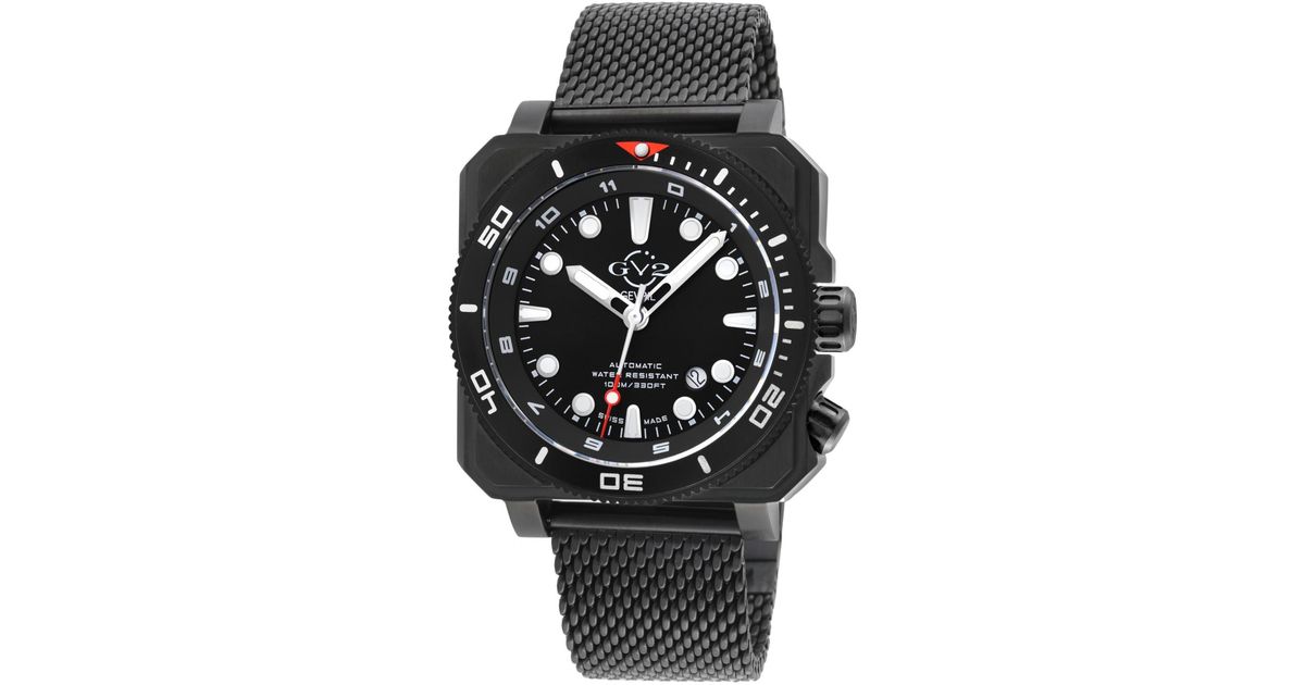 Gevil Gevril Xo Submarine Swiss Automatic Ip Mesh Band Watch in Black for Men ...