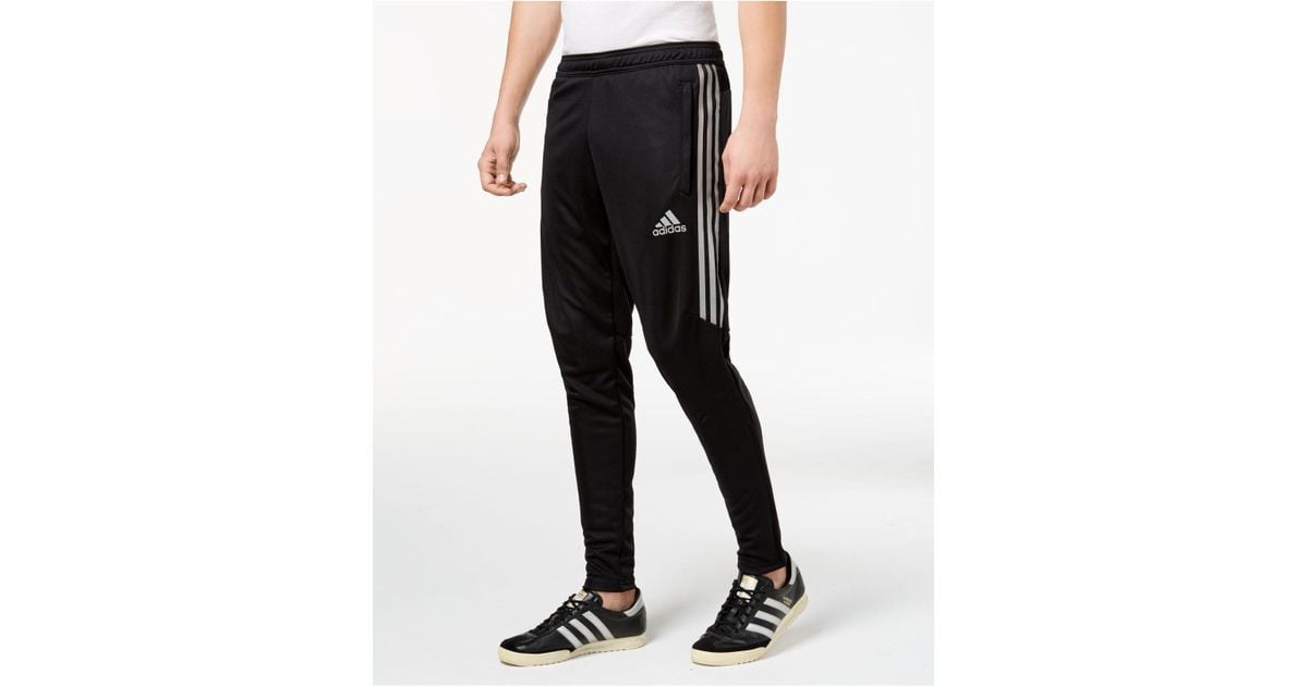adidas Synthetic Men's Tiro Metallic Soccer Pants in Black/Silver ...