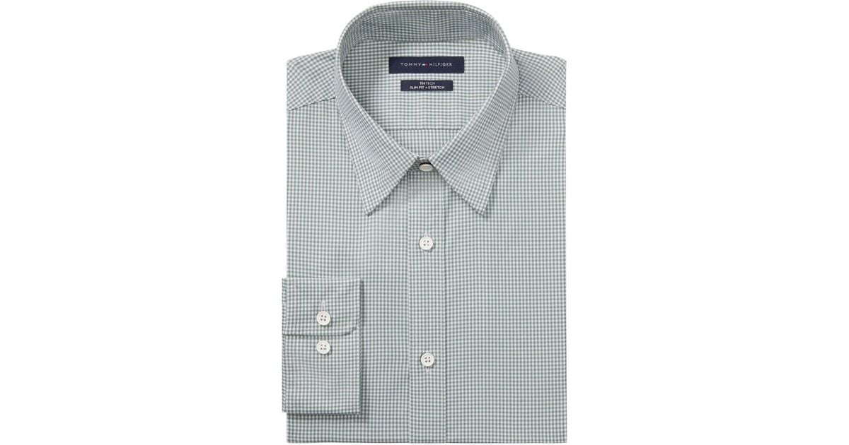 Tommy Hilfiger Notuck Casual Slim Fit Stretch Dress Shirt in Blue for