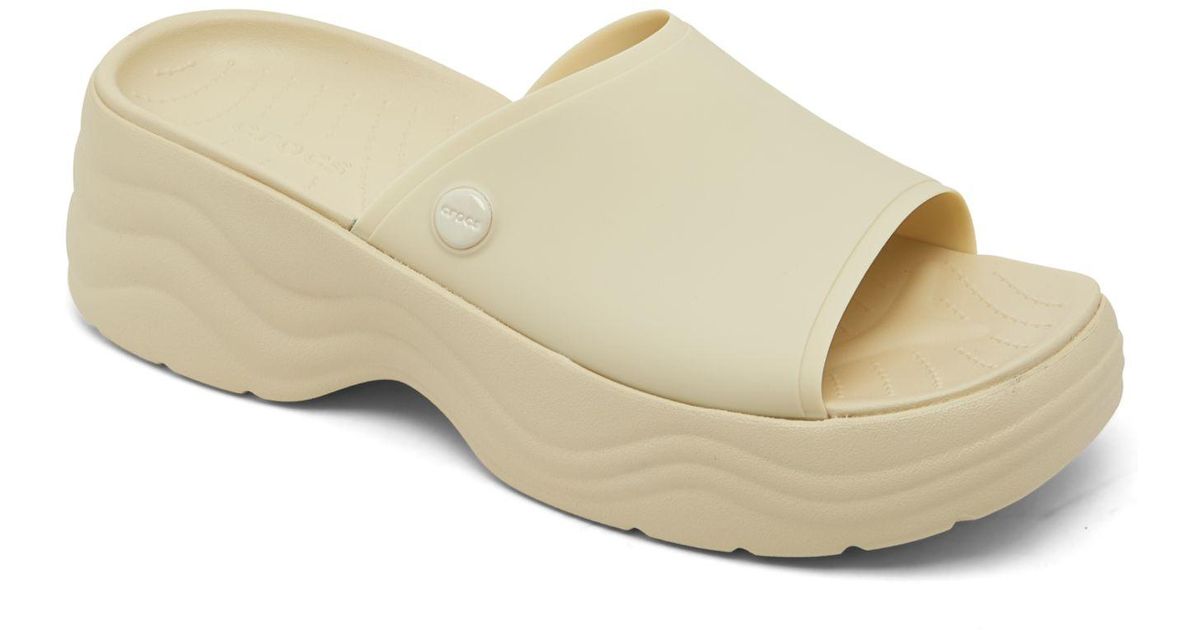 Crocs™ Skyline Slide Sandals From Finish Line in White | Lyst