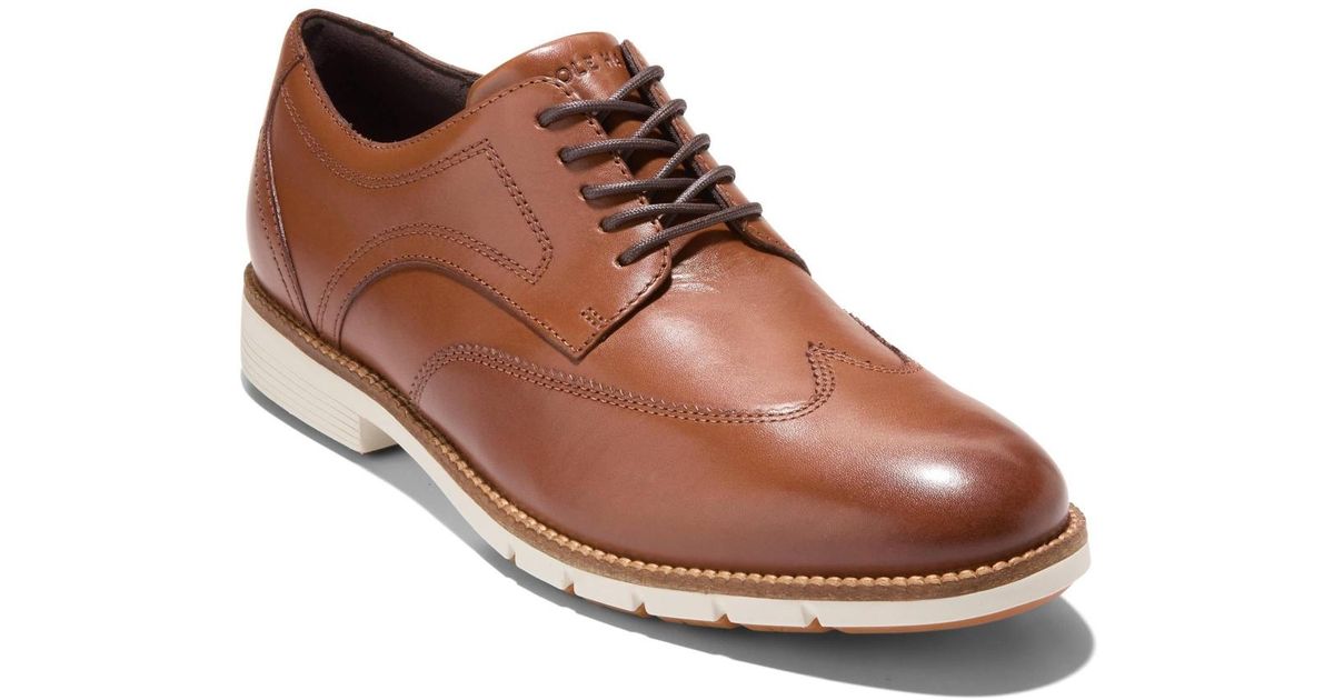 Cole Haan Flex Grand Wingtip Lace-up Shoe in Brown for Men | Lyst