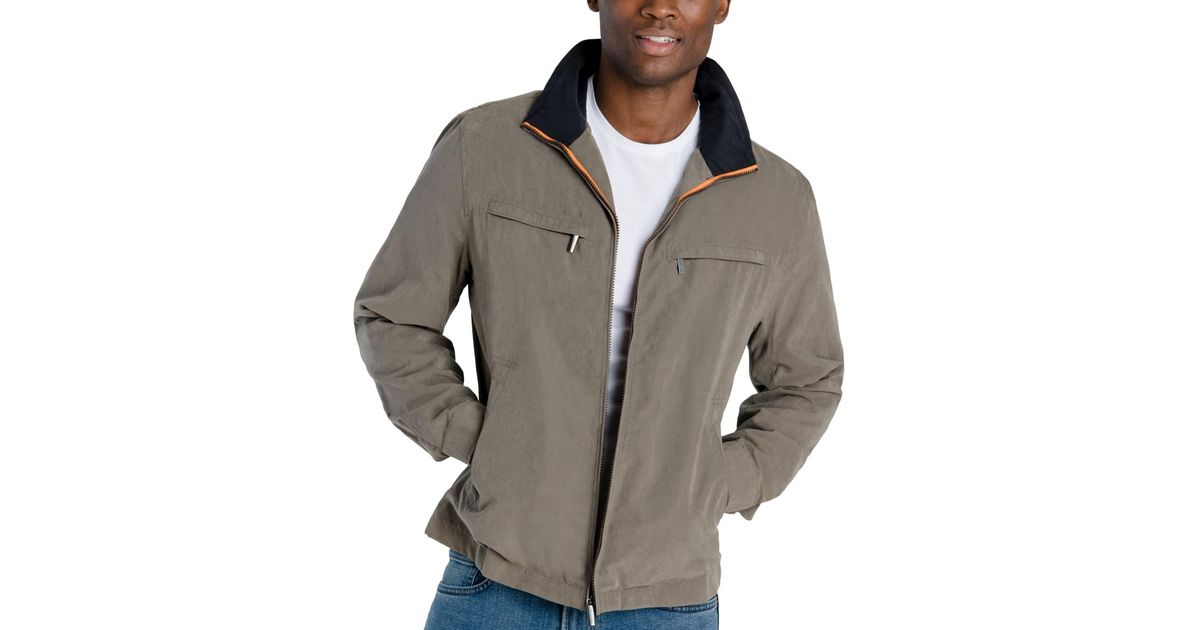 London Fog Litchfield Microfiber Hipster Jacket in Green for Men