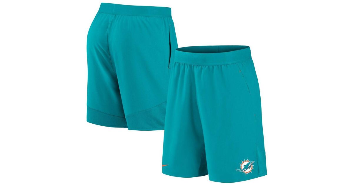 Nike Synthetic Aqua Miami Dolphins Stretch Woven Shorts in Blue for Men