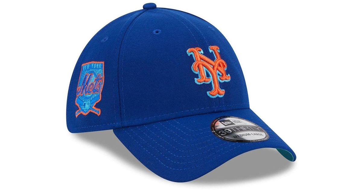 KTZ Royal New York Mets 2023 Mlb Father's Day 39thirty Flex Hat in Blue