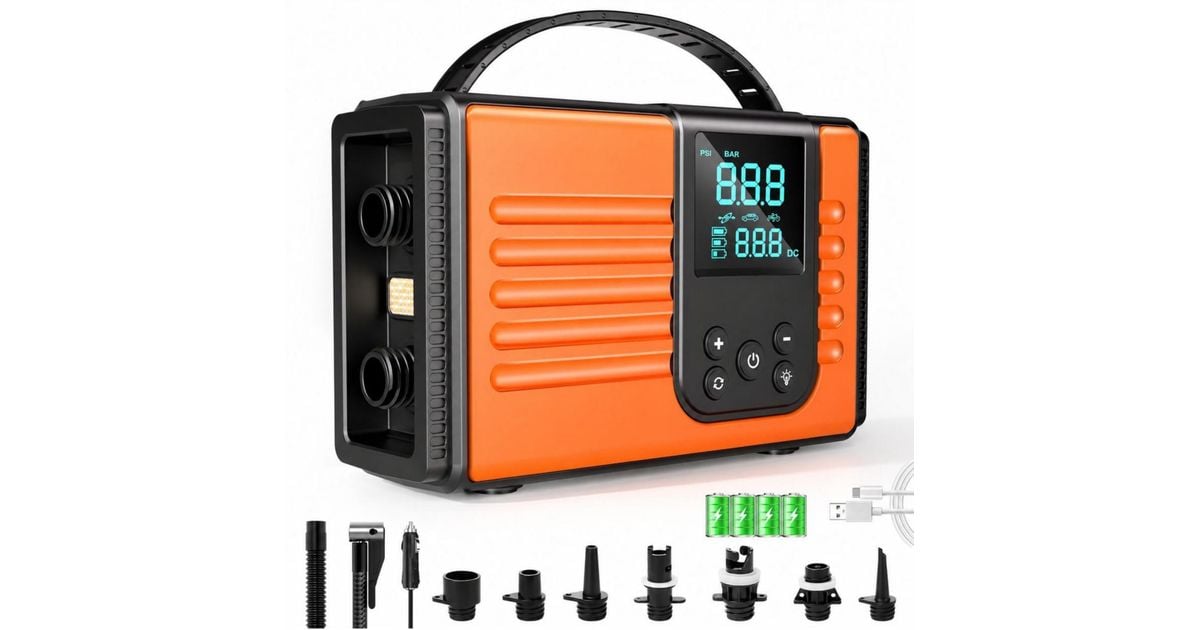 FURLING 50psi 10000mah Rechargeable Electric Air Pump Inflate Deflate ...