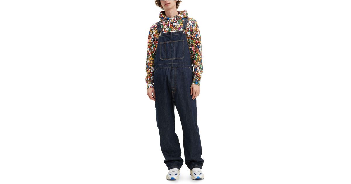 Levi's Nintendo Super Mario Overalls in Blue for Men Lyst
