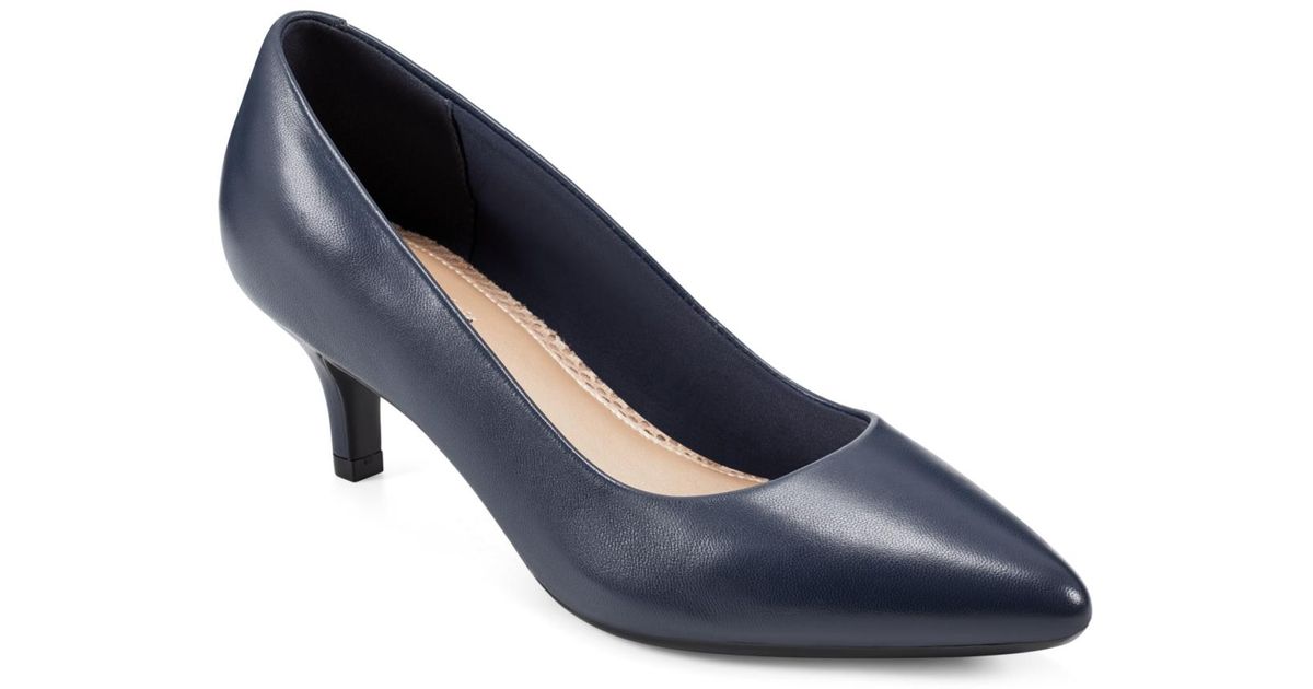 Easy Spirit Lexie Slipon Kitten Heel Dress Pumps in Blue Lyst