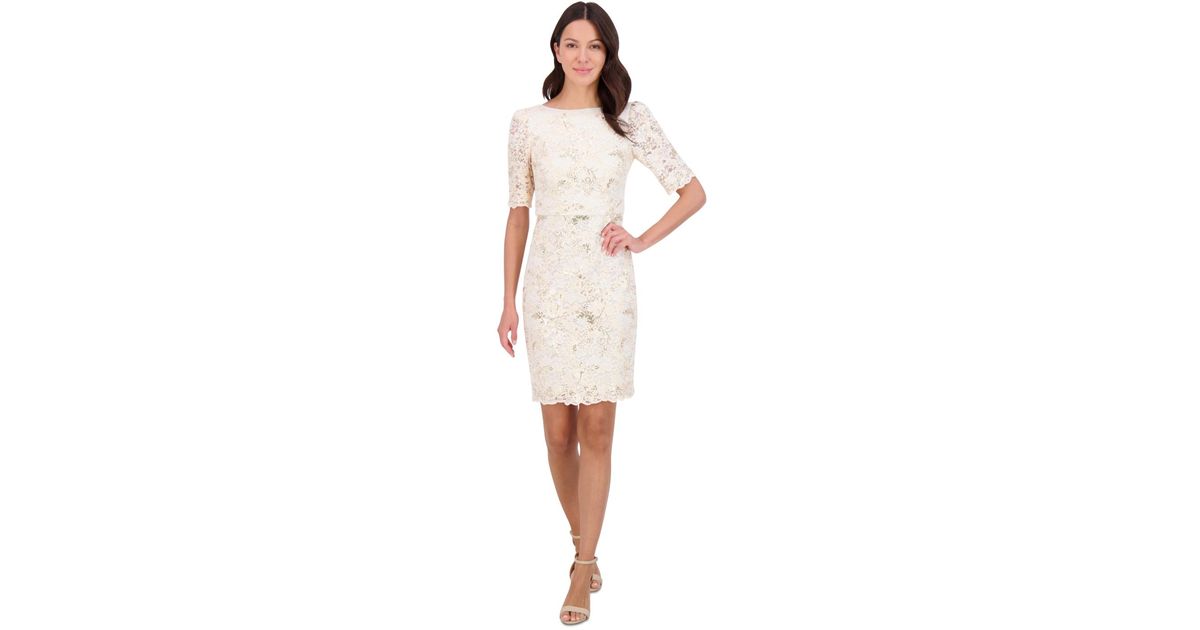EJC LACE PUFF SLEEVE DRESS