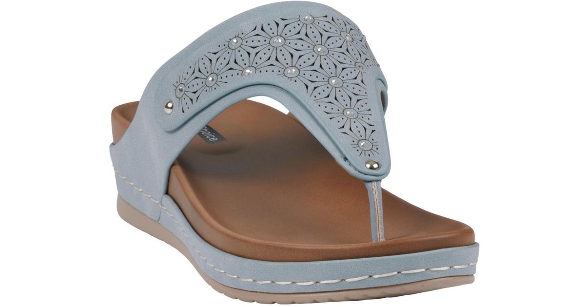 GC 25 Thong Sandal Red Canvas Sheepskin 294669
