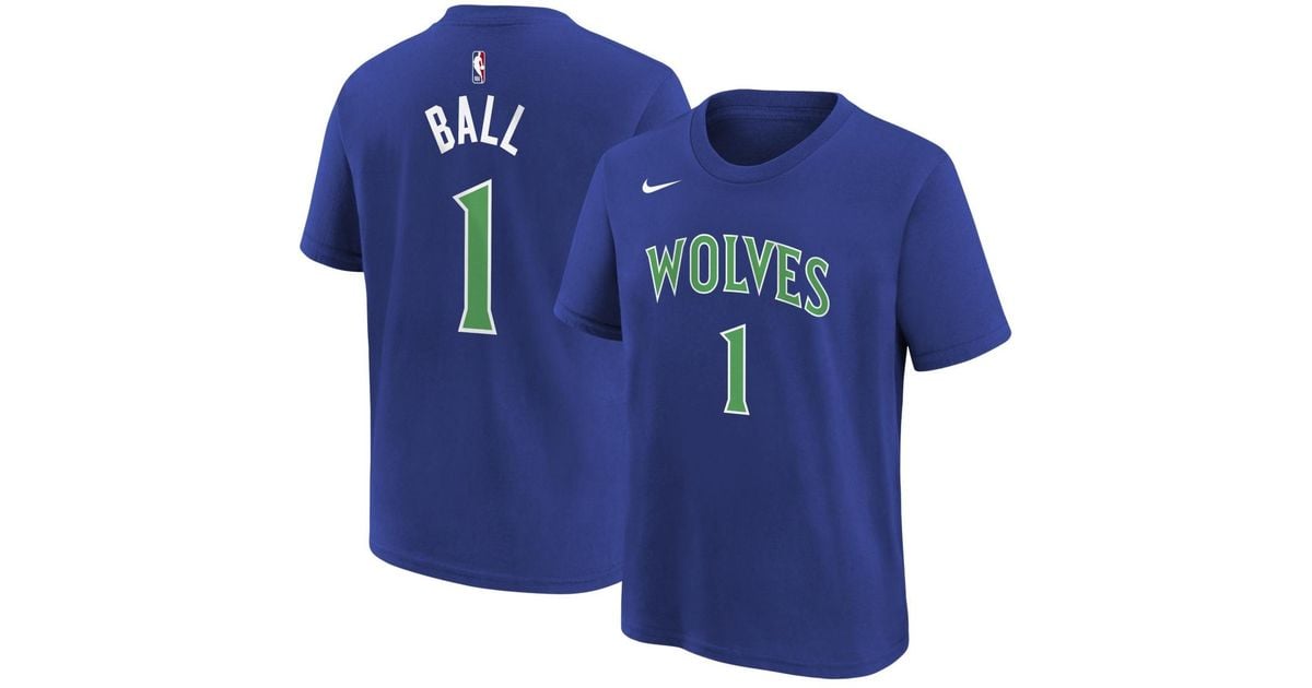 Outerstuff Nike Big Boys' And Girls' Lamelo Ball Minnesota Timberwolves ...