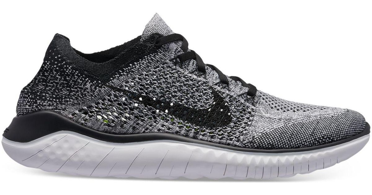 Nike Black Free Rn Flyknit 2018 Shoes - Size 8 for men Nike Black Free Rn Flyknit 2018 Shoes - Size 8 for men