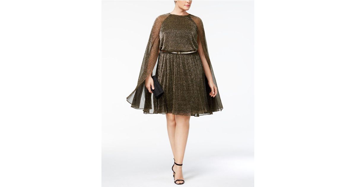 black and gold cape dress