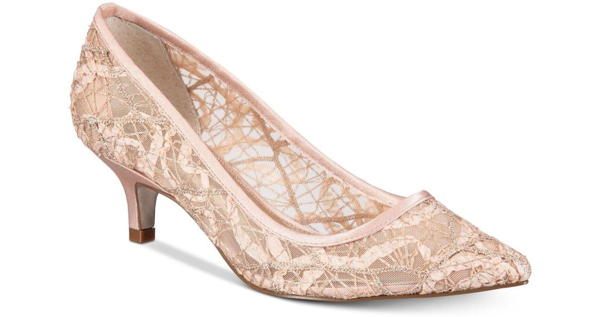 adrianna papell lois lace evening pumps