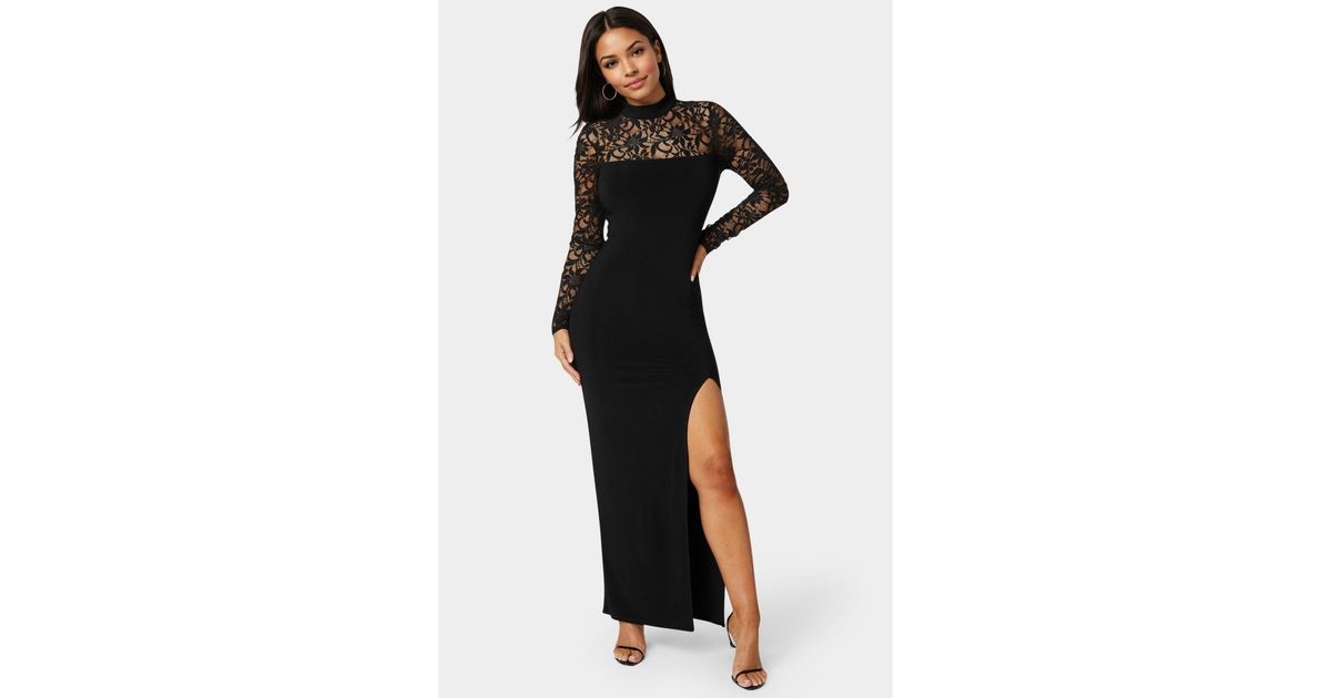 Robe Habillée BEBE Dentelle Encolure Montante Plissée - Taille XXS 0 - Neuve Avec étiquette - Prix Original 189$