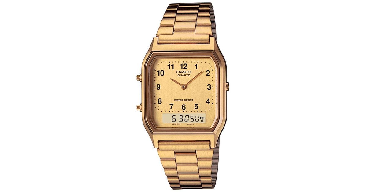 casio gold bracelet watch