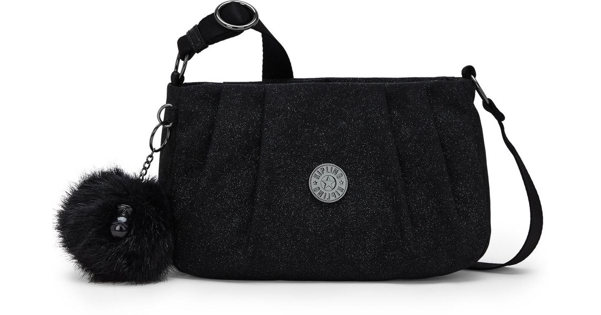 Kipling Piri Mini Glitter Crossbody Handbag in Black | Lyst