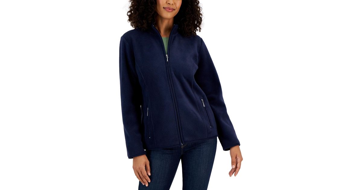 Karen scott zero proof fleece jacket top