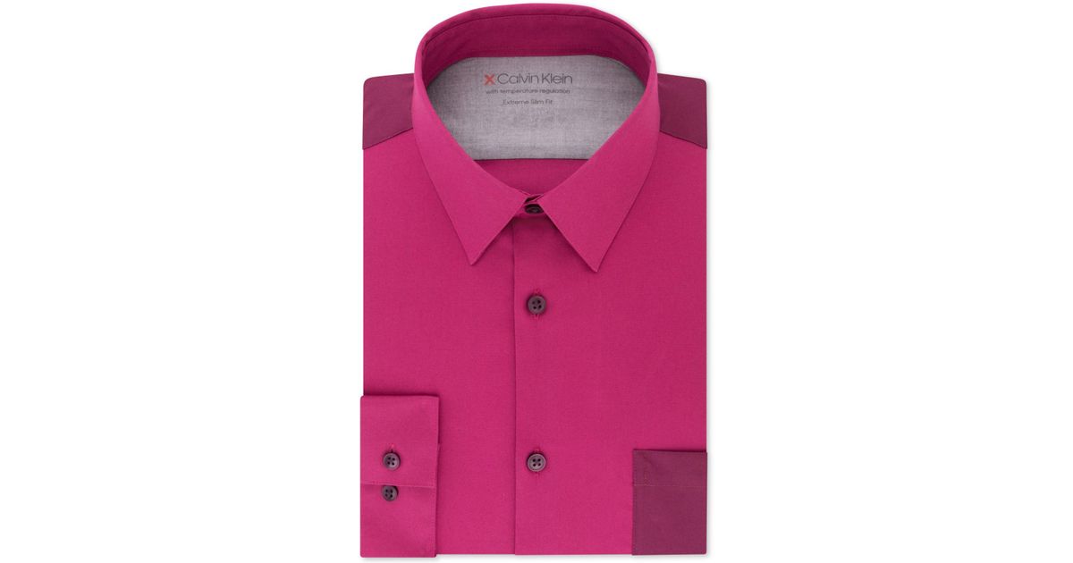 Calvin Klein Burgundy Dress Shirt 